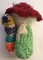 Handmade Crocheted Mushroom Figure with little worm product 1